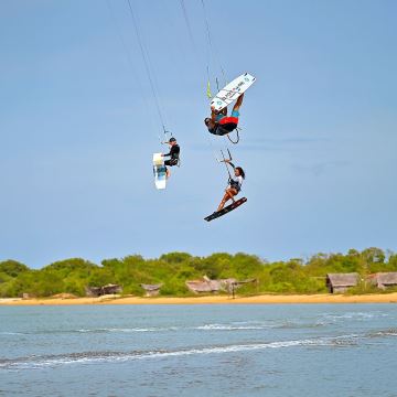 Kitesurfing Lanka in der Lagune