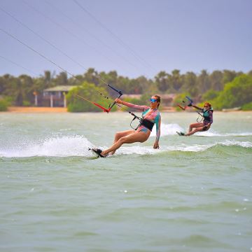 Kitesurfing Lanka in der Lagune