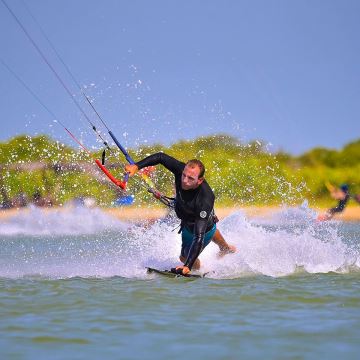 Kitesurfing Lanka in der Lagune