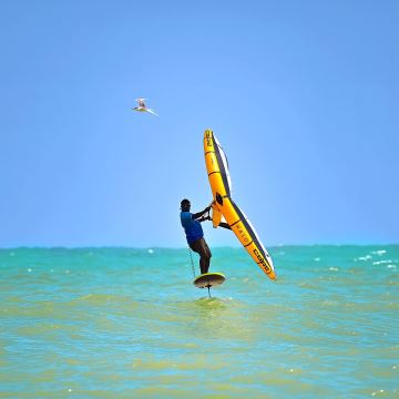 Kitesurfing Lanka am offenen Meer
