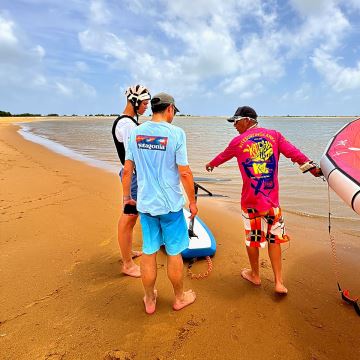 Kitesurfing Lanka Schulung in der Lagune