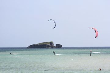 Kitespot vom Strand aus